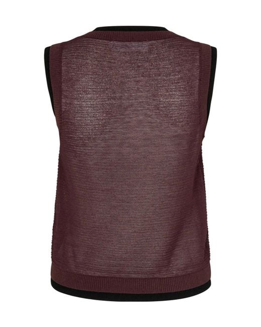 Samsøe & Samsøe Purple Crew-Neck Knit Sweater