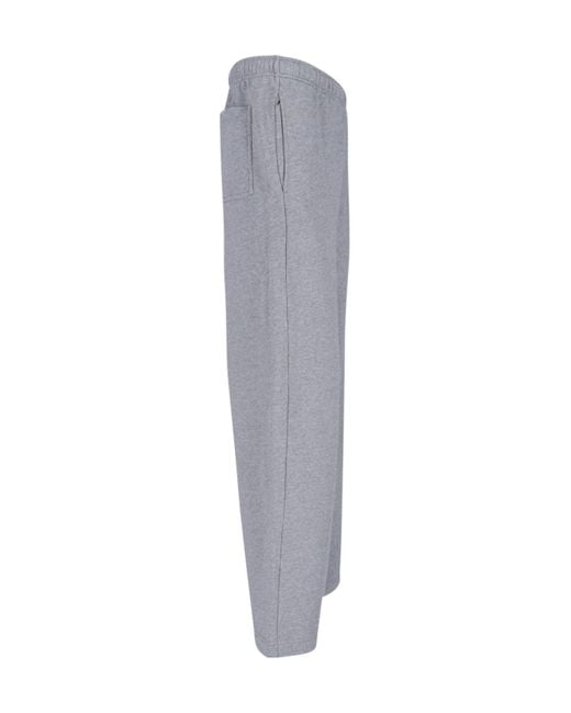 Maison Kitsuné Gray Maison Kitsuné Bold Fox Head Patch Relaxed Jogger Pants for men