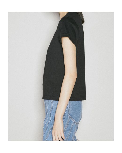 T By Alexander Wang Black Regular Fit Crewneck T-Shirt
