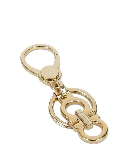 Ferragamo Metallic Logo Keychain
