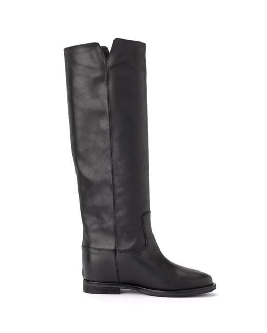 Via Roma 15 Black Flat Boots