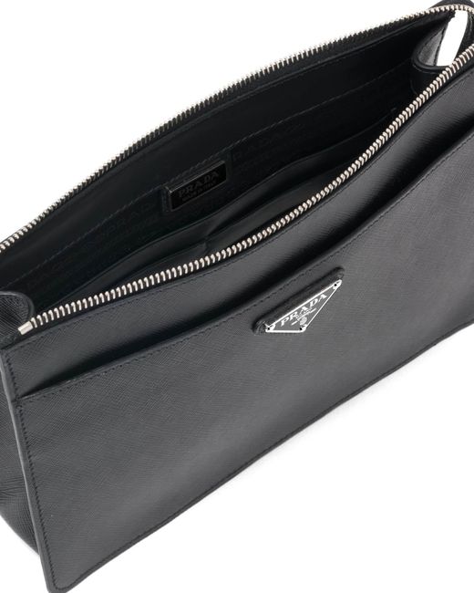 Prada Black Saffiano Clutch Bag for men
