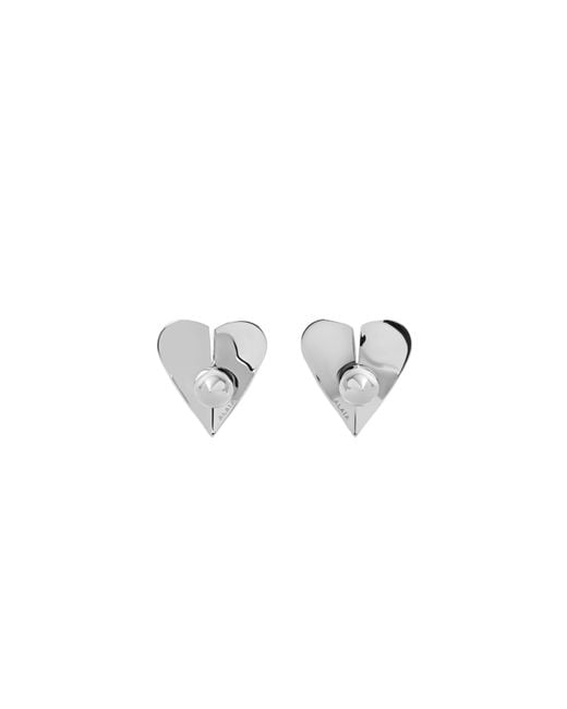 Alaïa White Alaïa Le Coeur Mini Torn Earrings