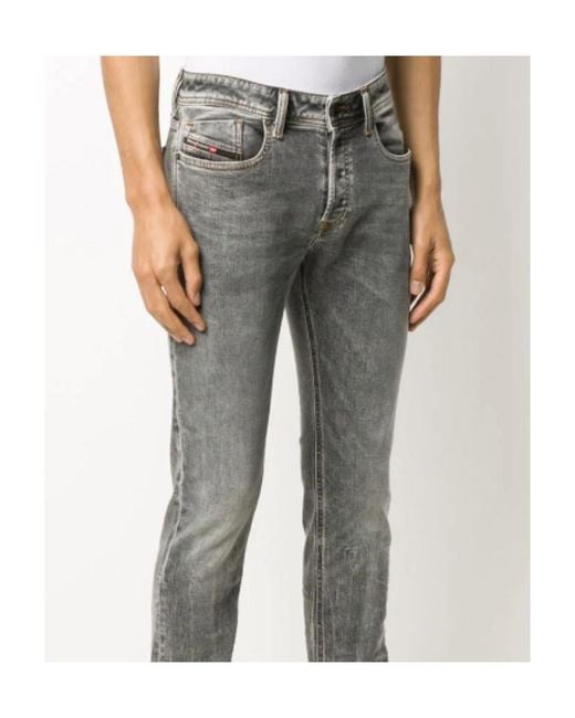 DIESEL Gray Sleenker Skinny-Leg Jeans for men