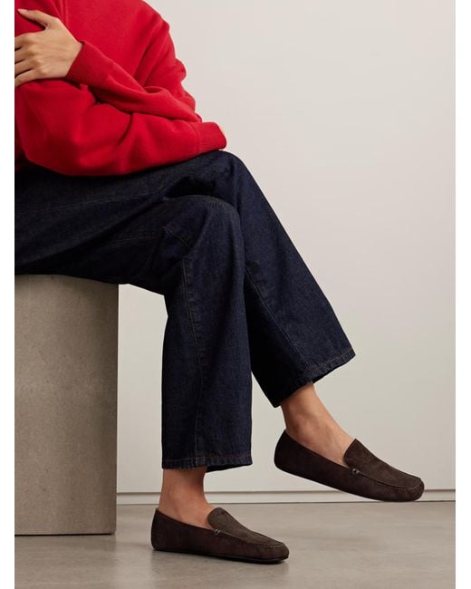 The Row Brown Leo Loafers