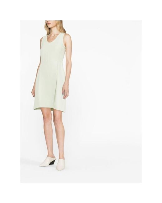 Jil Sander White A-Line Dress