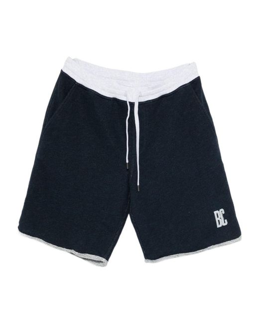Brunello Cucinelli Blue Drawstring Logo Shorts for men