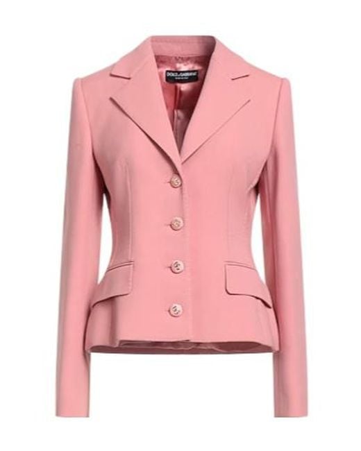 Dolce & Gabbana Pink Minimal Singlebreasted Blazer