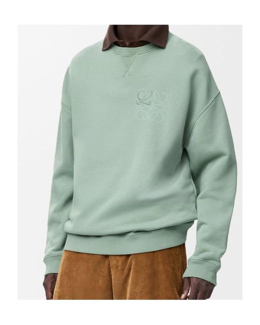 Loewe Green Anagram Sweatshirt for men