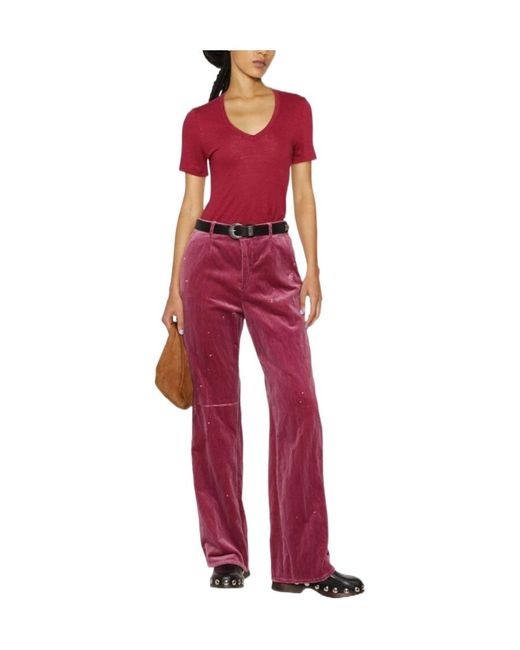 DSquared² Logo Embroidered Velvet Trousers
