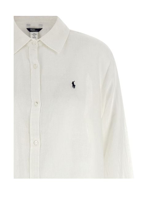 Polo Ralph Lauren White Maxi Shirt Dress