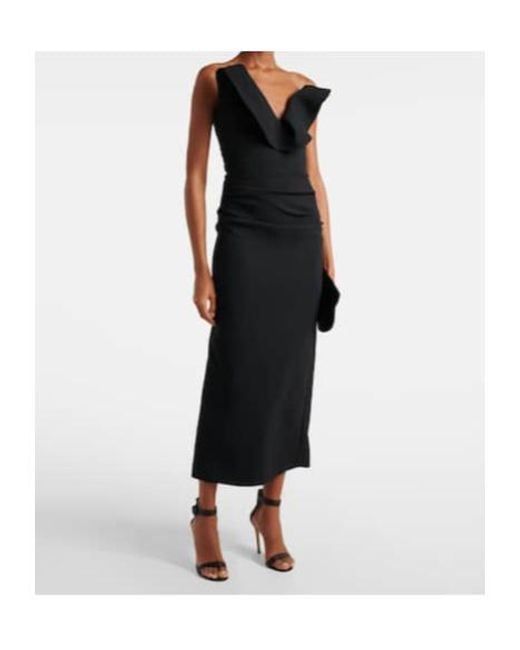Maticevski Black Requiem Ruffled Maxi Dress