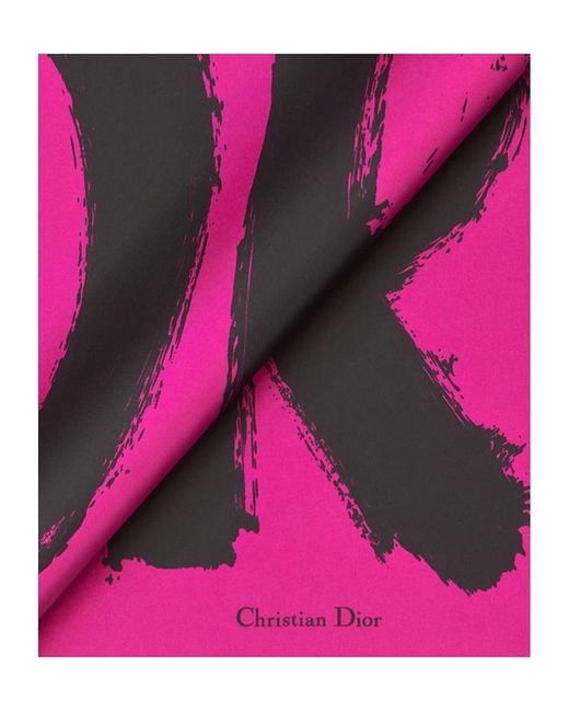 Dior Miss Graffiti Reversible Sarong With Tied Belt in Pink