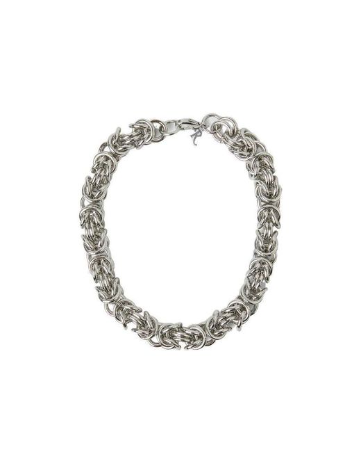 Raf Simons Metallic Cluster Chain Necklace for men