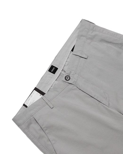 Boss Gray Logo Straight Casual Pants for men