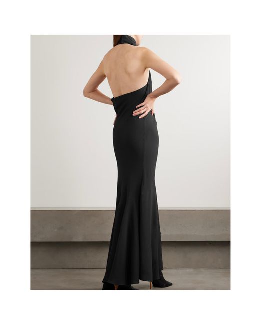 Alaïa Purple Asymmetric Flowy Midi Dress