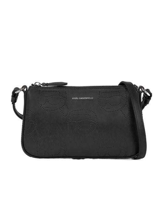 Karl Lagerfeld Black Ikon Cross Body Bag