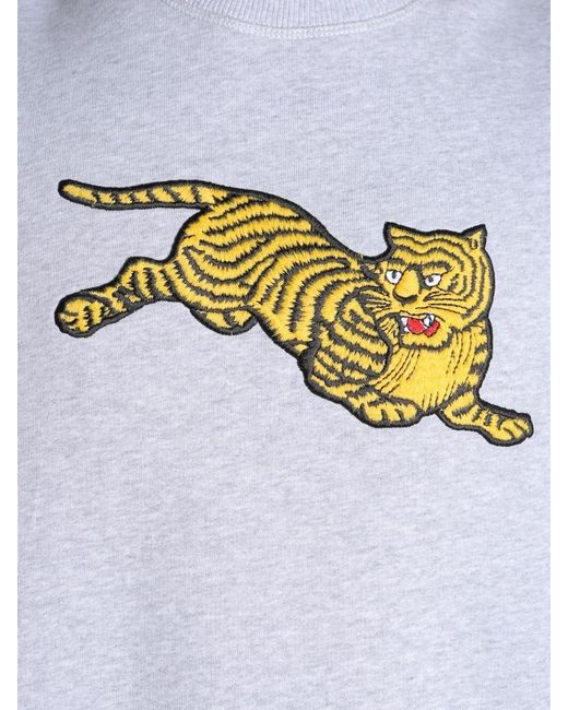 KENZO Gray Tiger Embroidered Pullover for men