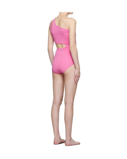 Pushbutton Pink Hollow-Out Bodysuit