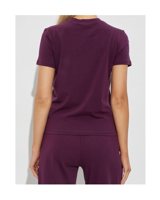 Versace Jeans Purple Couture Rhinestone Embellished Crewneck T-Shirt