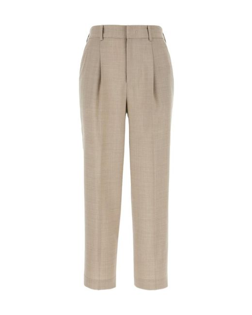 Pt Pantaloni Natural Pleated Trousers