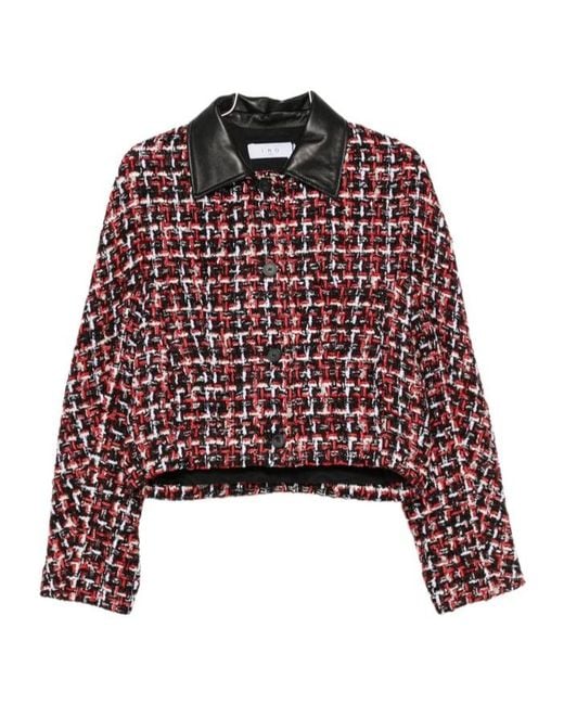 IRO Red Button-Down Casual Jacket