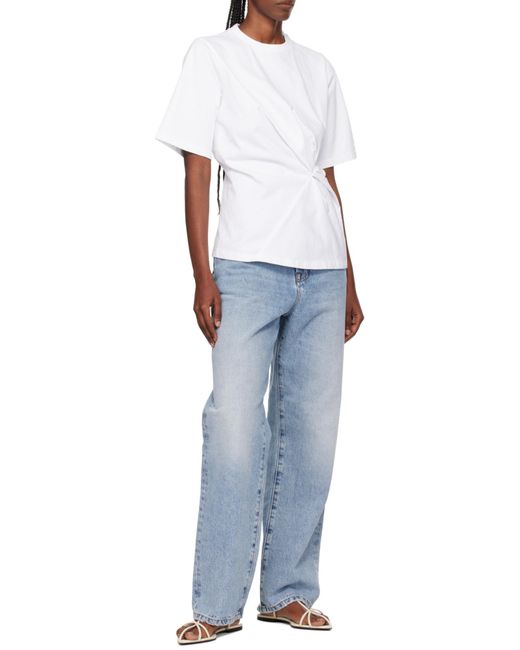 Rohe White Draped Front T-Shirt