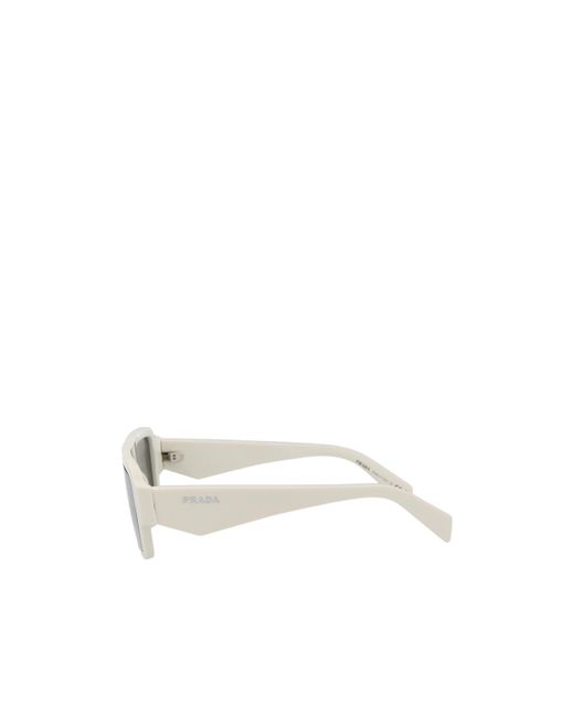 Prada White Eyewear Rectangular Frame Sunglasses for men