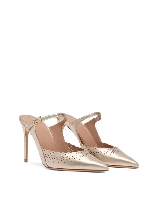 Malone Souliers Multicolor Bardot Broderie-Detail Mules