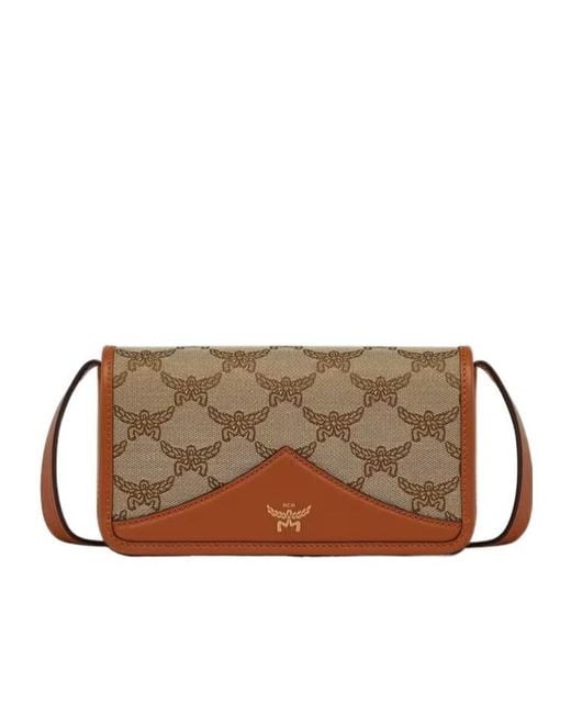 MCM Brown Himmel Lauretos Jacquard Cross-Body Bag for men