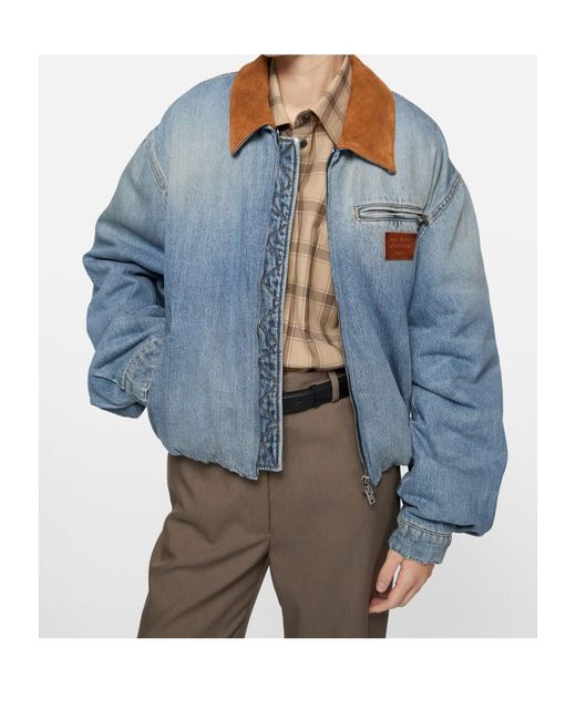 Acne Blue Denim Bomber Jacket