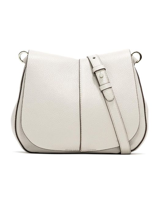 Gianni Chiarini Natural Helena Round Foldover Top Crossbody Bag