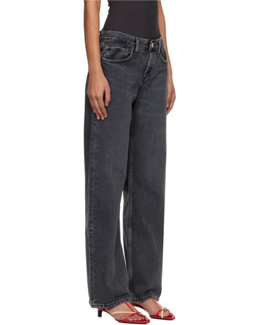 Agolde Blue Wide-Leg Slim Fit Jeans