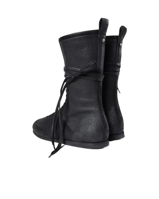 Ann Demeulemeester Black Lace-Up Boots for men