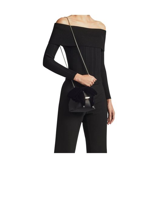 Jimmy Choo Black Bon Bon Bucket Bag