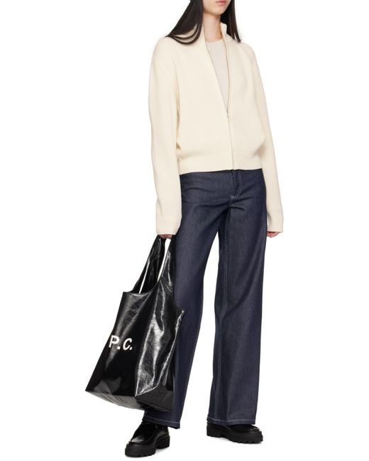 A.P.C. Black Ninon Top Handle Bag