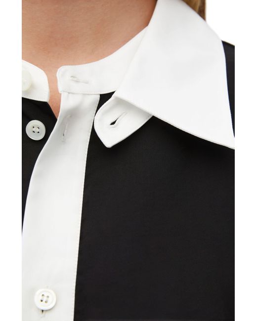 Loewe Black Anagram Embroidered Shirt Dress