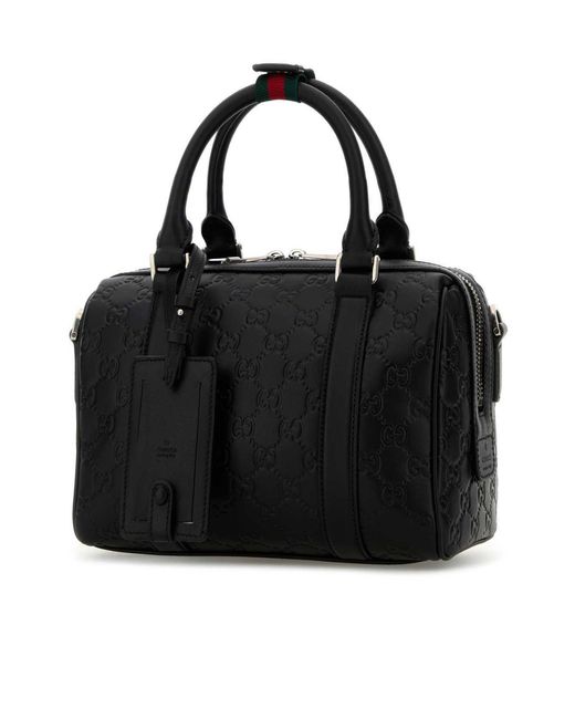 Gucci Black Monogram Small Duffle Bag for men