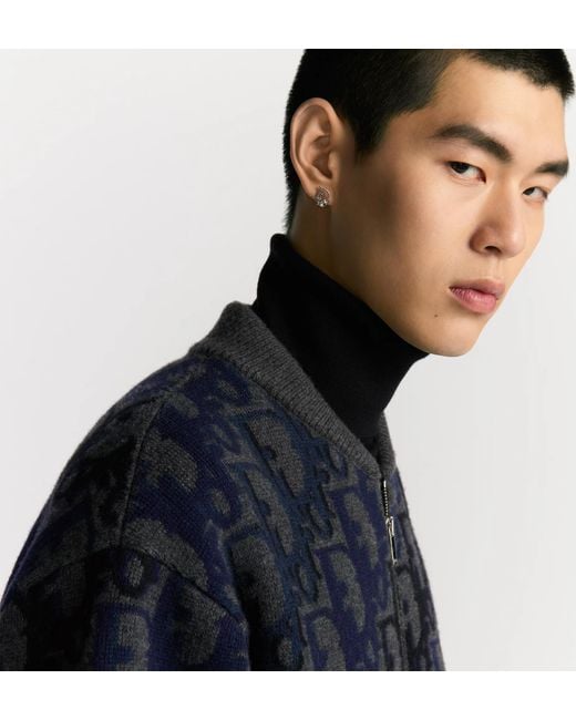 Dior White Sparkle Earrings for men