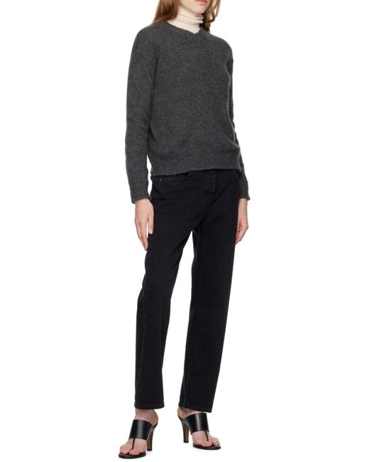 The Row Black Riaco Straight-Leg Jeans