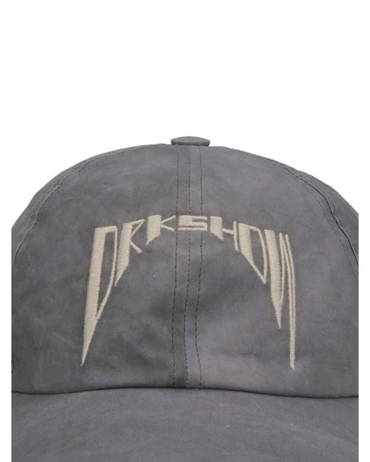 Rick Owens Gray Embroidered Baseball Cap for men