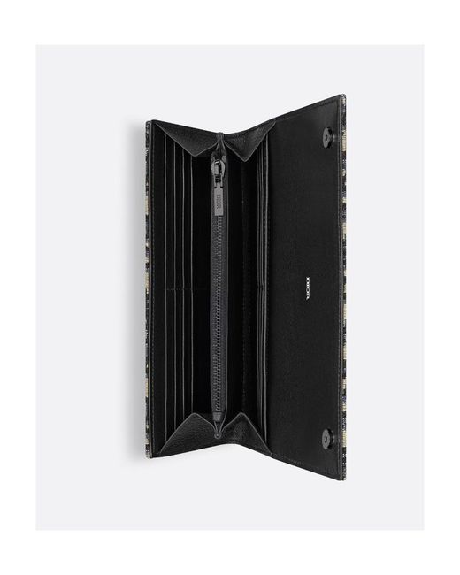 Dior Gray Long Flap Wallet for men