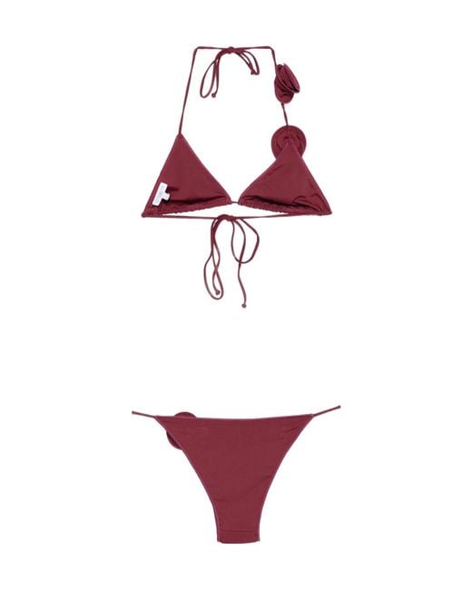 LaRevêche Red Floral Bikini Set