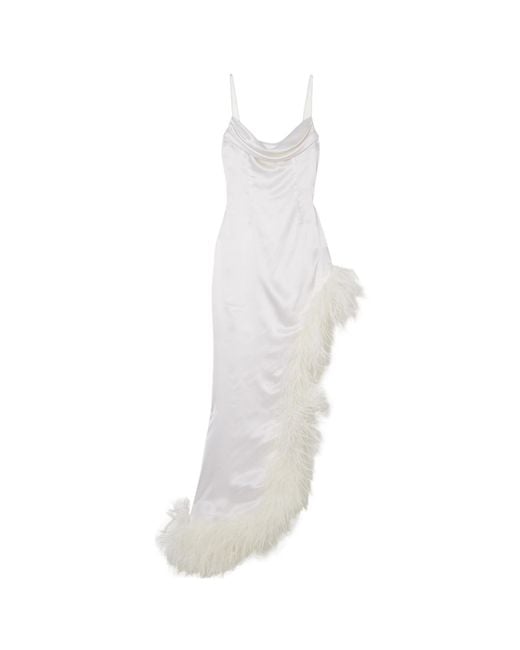 Alessandra Rich Women's White Thin Shoulder Dress Dress