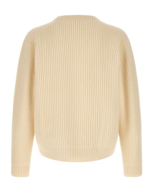 Jil Sander Natural Fisherman Rib-Knitted Crewneck Jumper for men