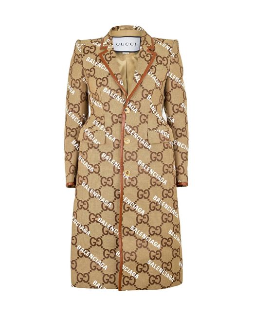 Gucci Natural Traditional Modern Fit Trench Coat for men