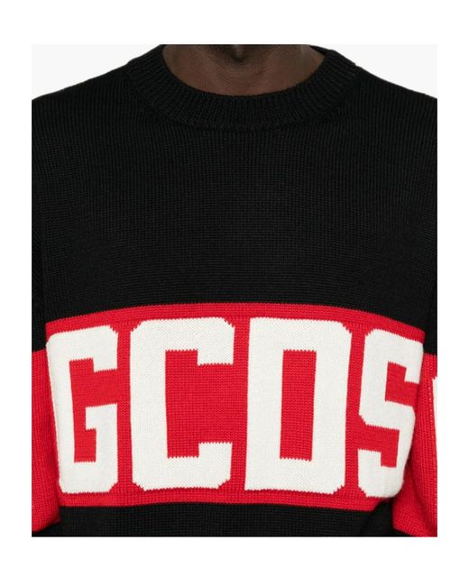 Gcds Red Crew-Neck Sweater for men