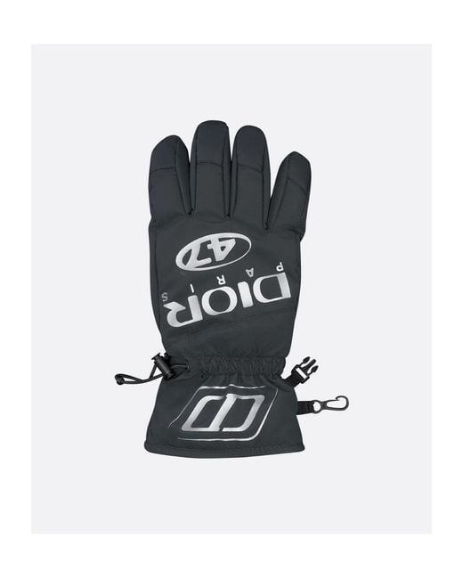 Dior White And Descente Ski Gloves for men