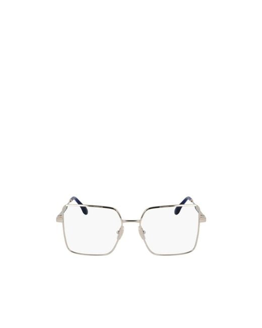 Victoria Beckham White Eyewear Square Frame Glasses