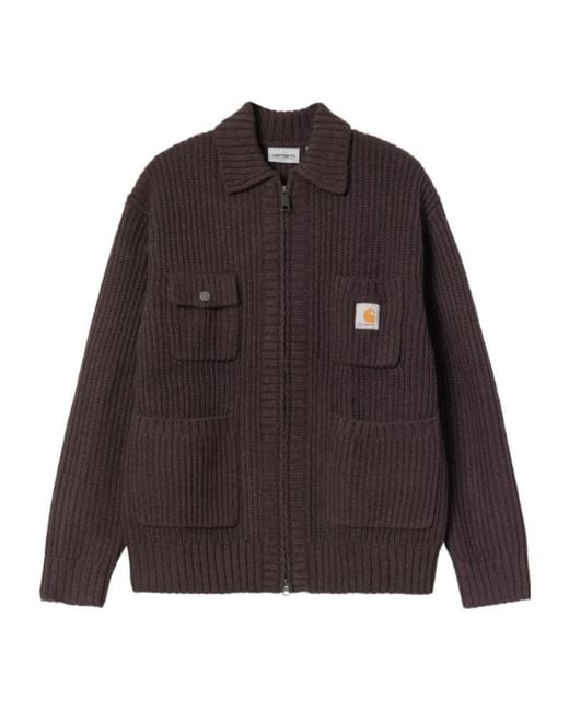 Carhartt Brown Chore Knit Jacket for men